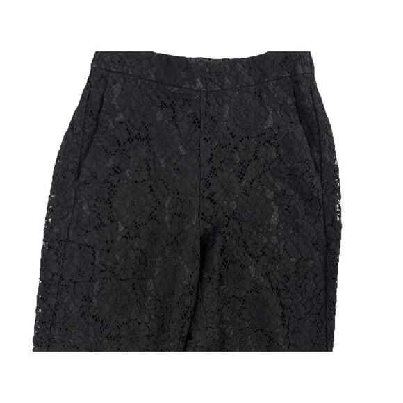 J. Crew Easy Pant in Black Lace Size 2 Classic Preppy Career - Picture 5 of 8